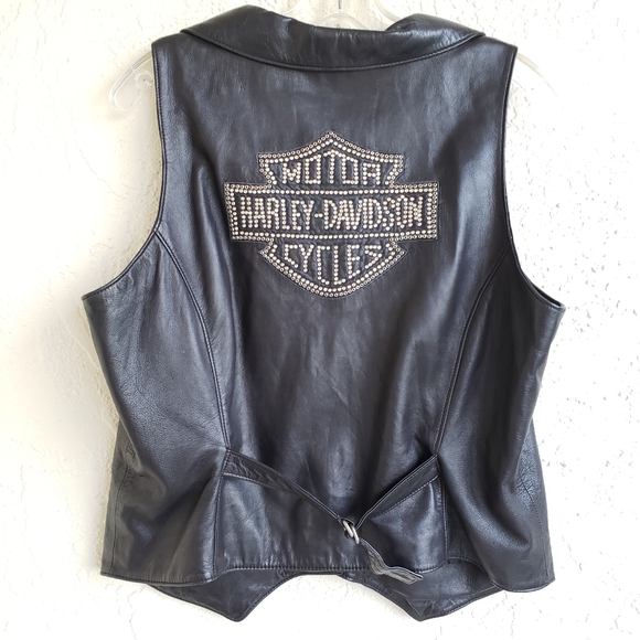 Harley-Davidson Jackets & Blazers - Harley-Davidson Diva Swarovski Leather Vest XL